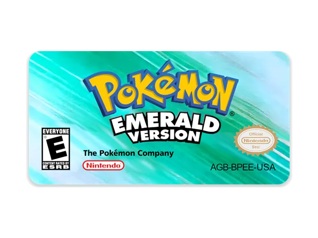 Pokémon Emerald Custom Replacement Label (Game Boy Advance)