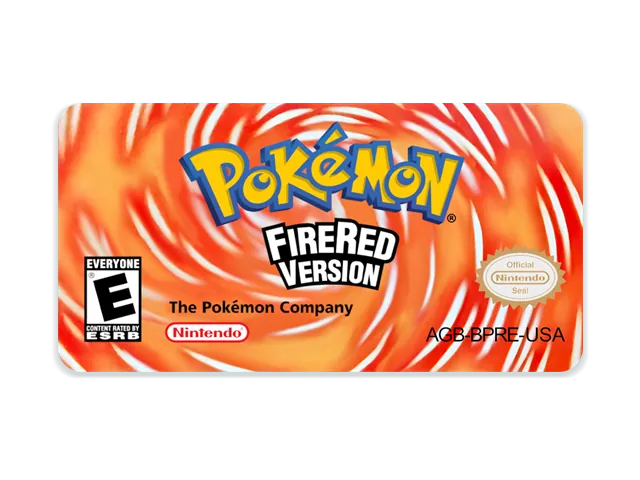 Pokémon FireRed Custom Replacement Label (Game Boy Advance)