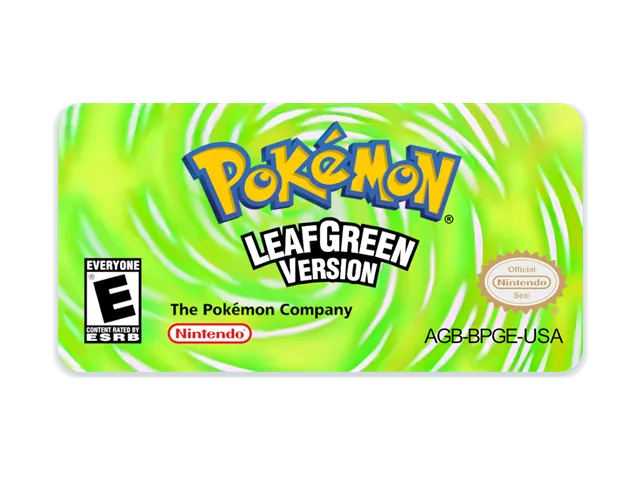 Pokémon LeafGreen Custom Replacement Label (Game Boy Advance)