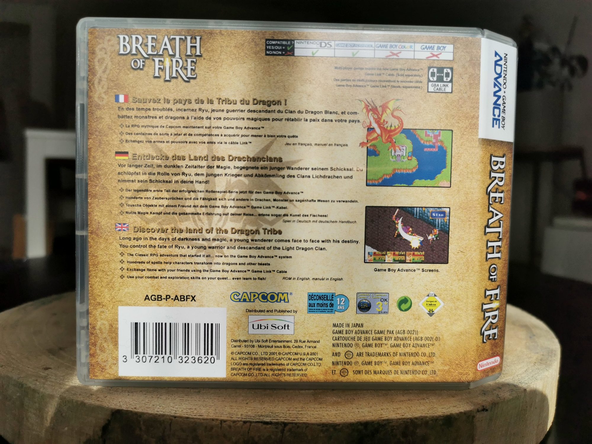 Breath of Fire GBA Replacement Case, view 3