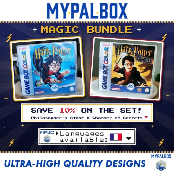 Harry Potter GBC Case Bundle, 2 Custom Game Cases Bundle (10% off)