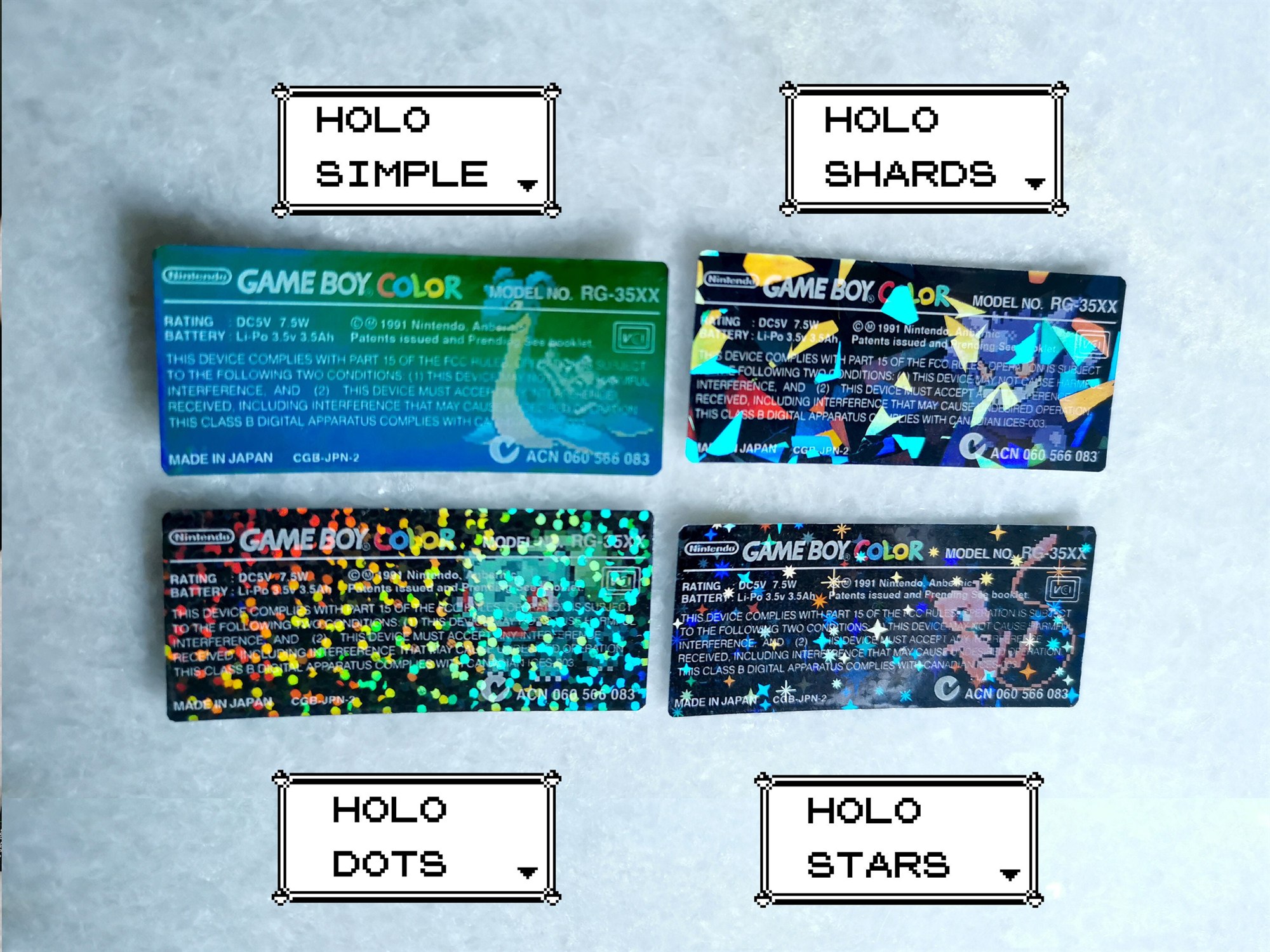 GBC Back Label Pokémon Holo (Gen 1), view 3