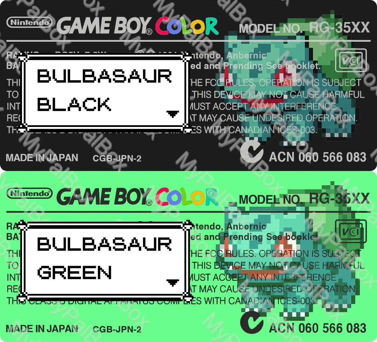 GBC Back Label Pokémon Holo (Gen 1), view 4
