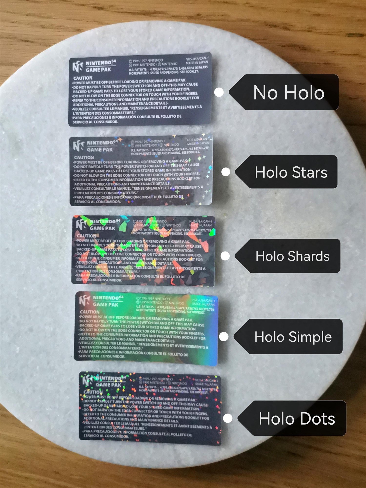 N64 Cartridge Back Label, view 3