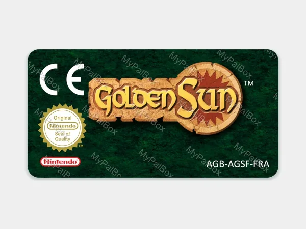 Golden Sun GBA Replacement Label – main photo