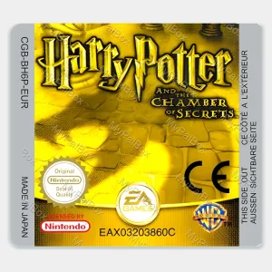 Harry Potter and the Chamber of Secrets GBC Replacement Label – main photo