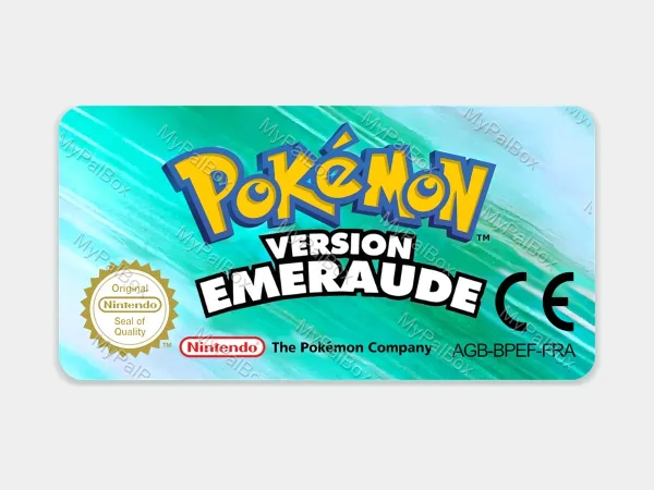 Pokémon Emerald GBA Replacement Label – main photo