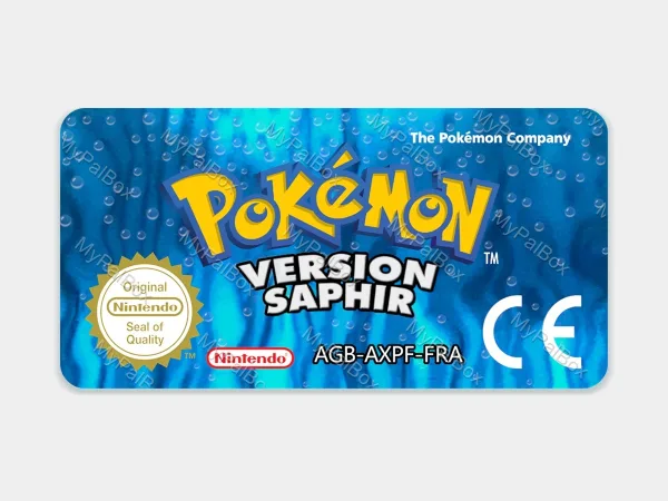 Pokémon Sapphire GBA Replacement Label – main photo