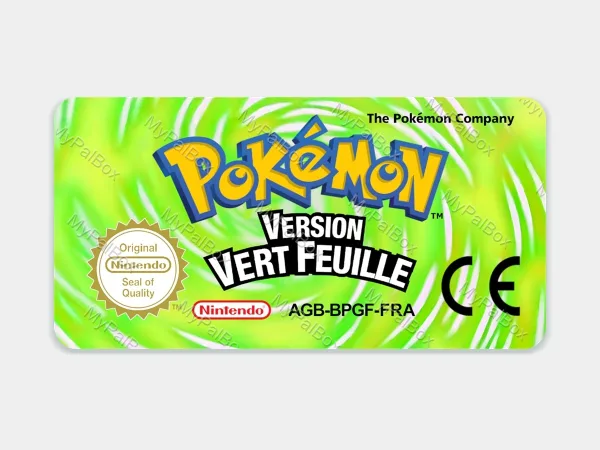 Pokémon LeafGreen GBA Replacement Label – main photo