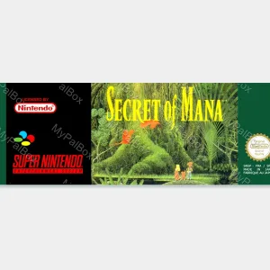 Secret of Mana SNES Replacement Label – main photo