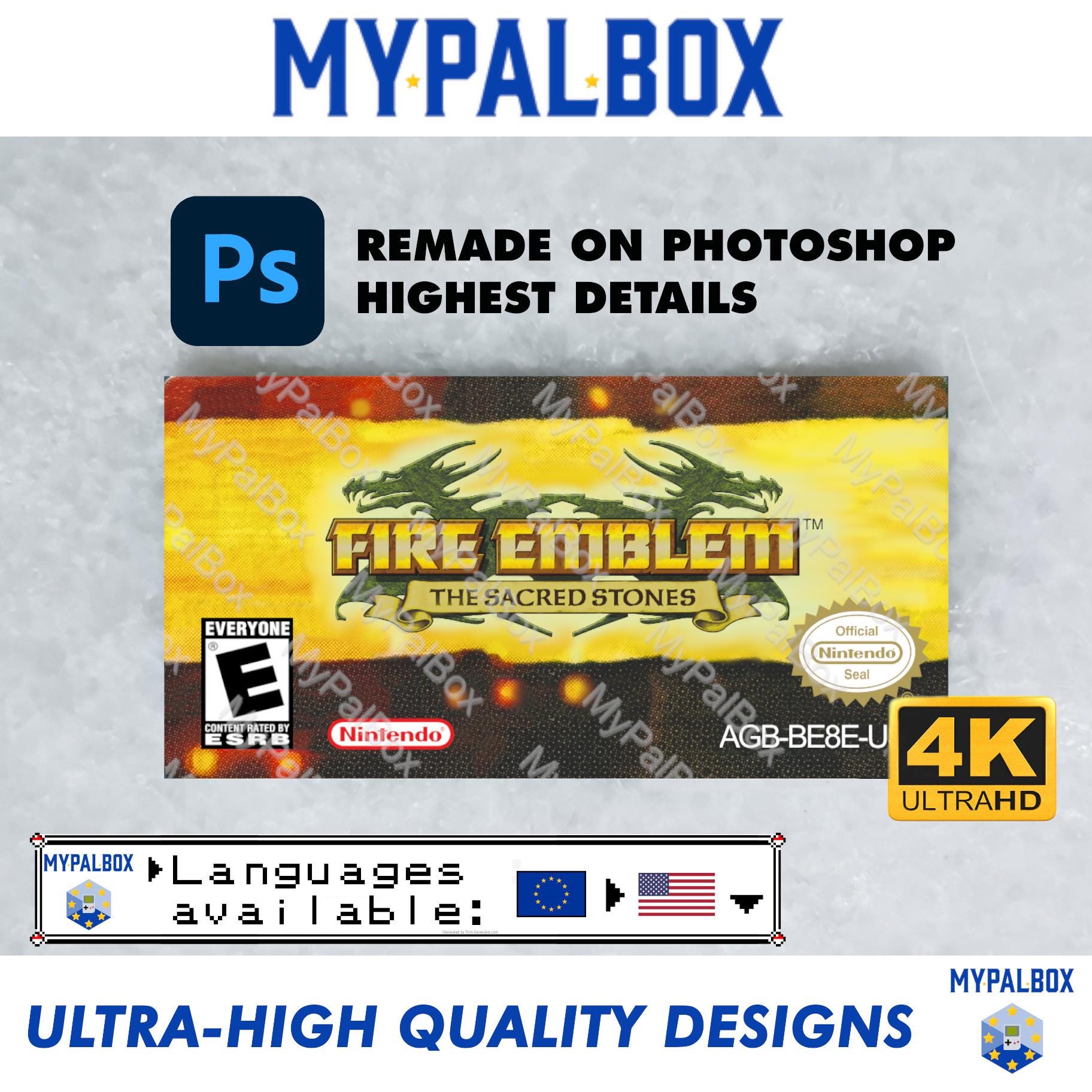 Fire Emblem: The Sacred Stones GBA Replacement Label, view 4