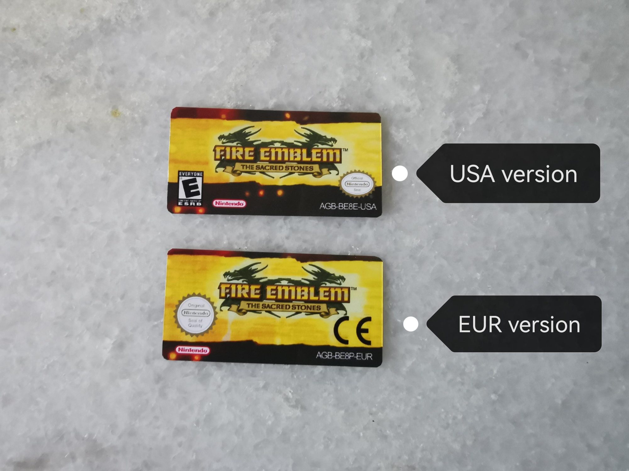 Fire Emblem: The Sacred Stones GBA Replacement Label, view 3