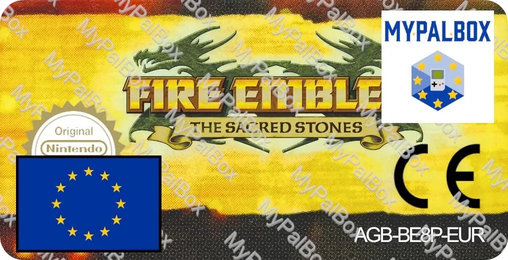 Fire Emblem: The Sacred Stones GBA Replacement Label, PAL (EU) version