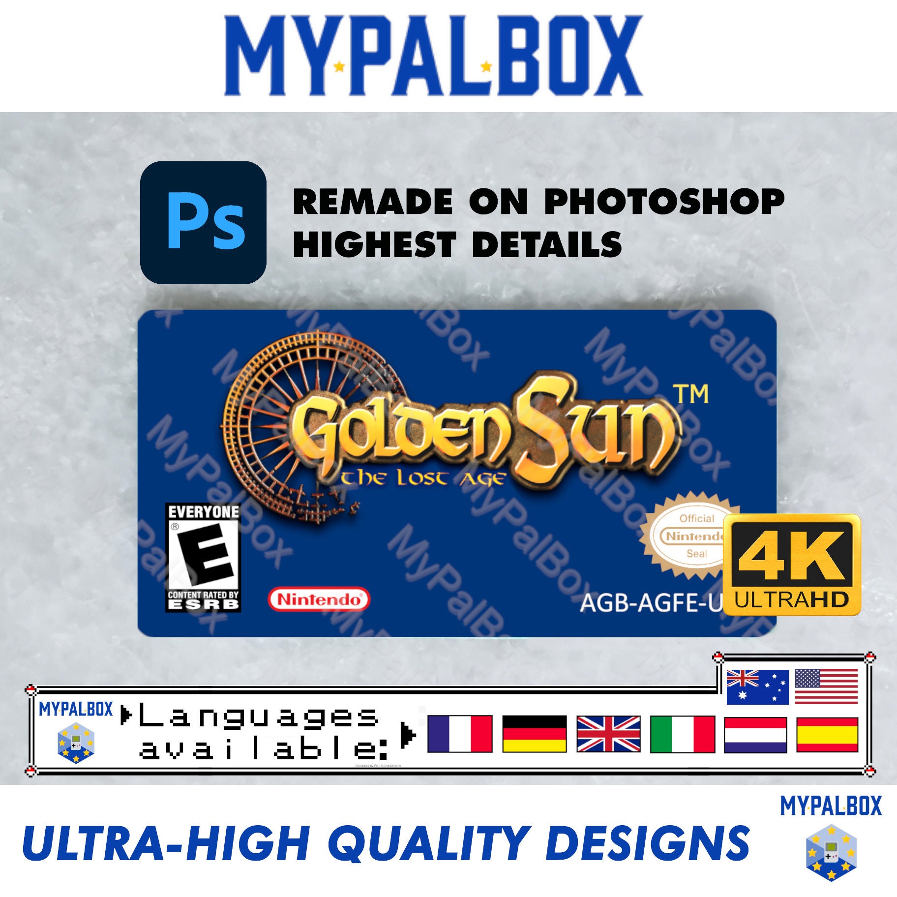 Golden Sun: The Lost Age GBA Replacement Label, view 4