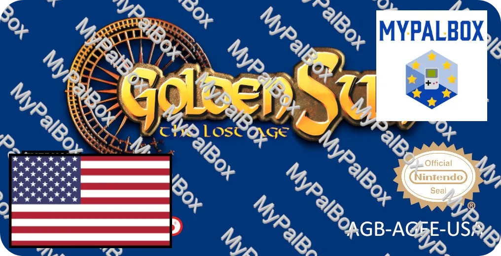 Golden Sun: The Lost Age GBA Replacement Label, USA version
