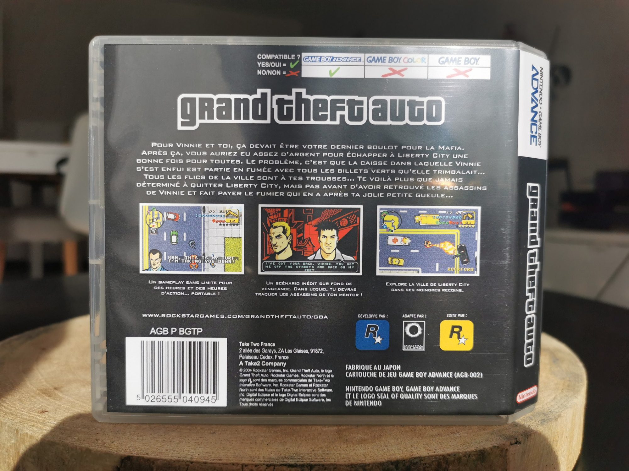Grand Theft Auto Advance GBA Replacement Case, view 3