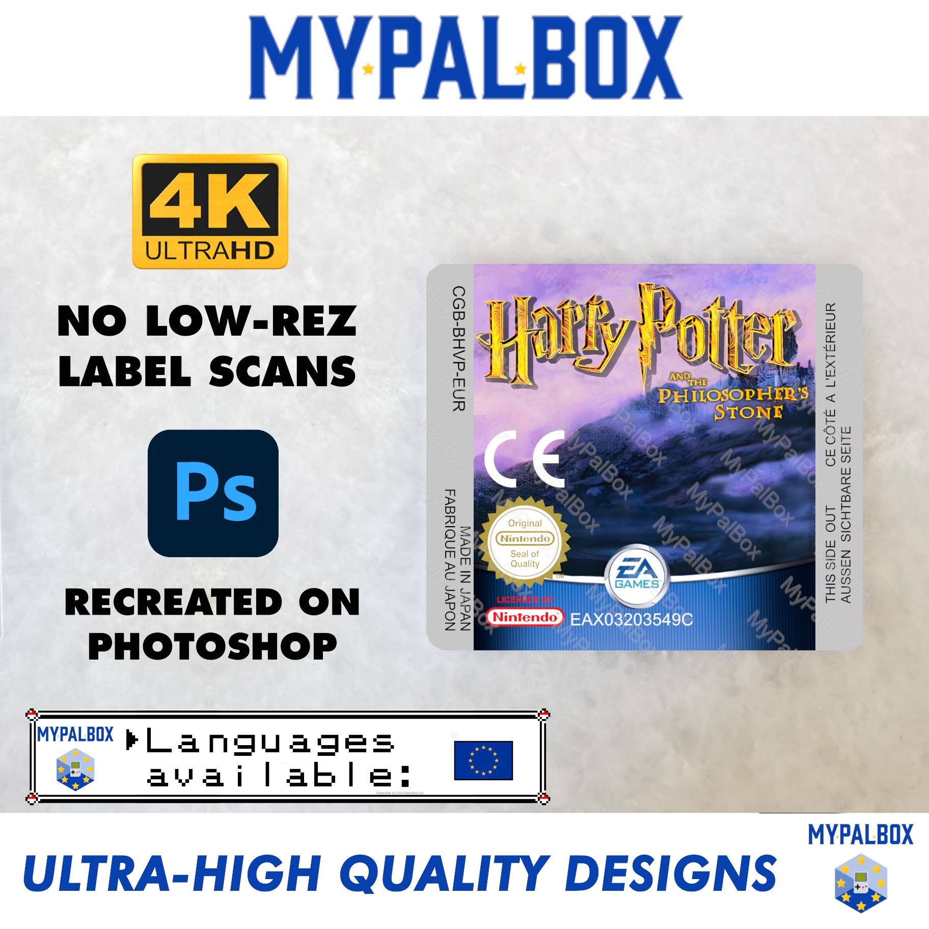 Harry Potter and the Philosopher's Stone GBC Replacement Label, view 4