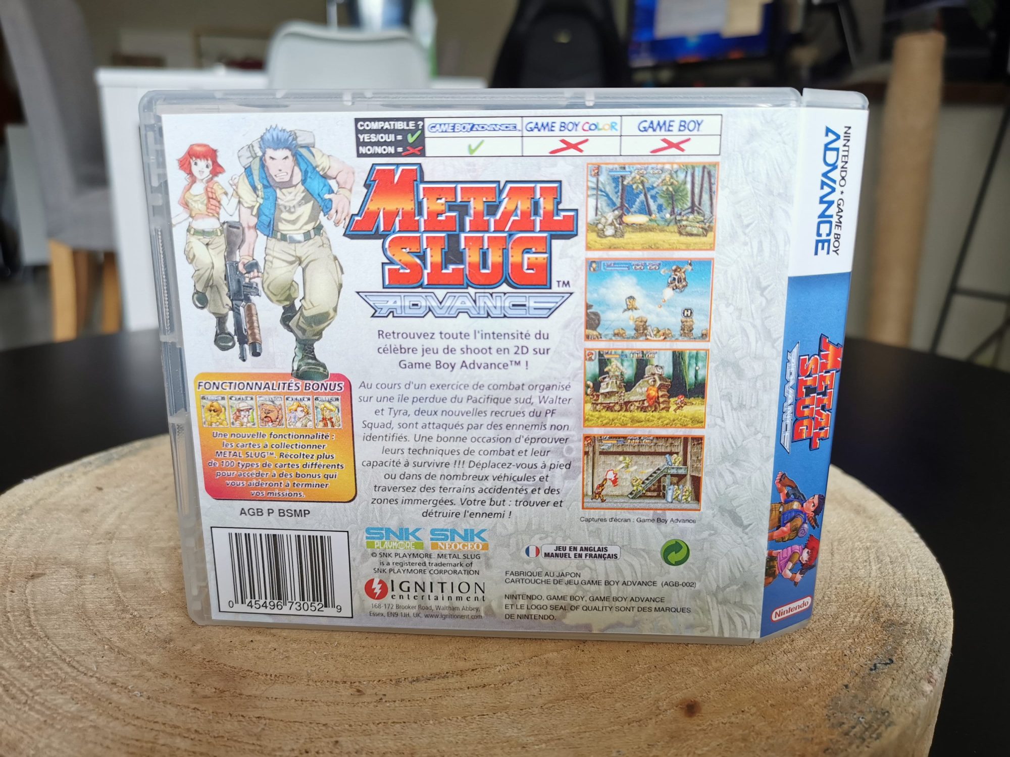 Metal Slug Advance GBA Replacement Case, French version