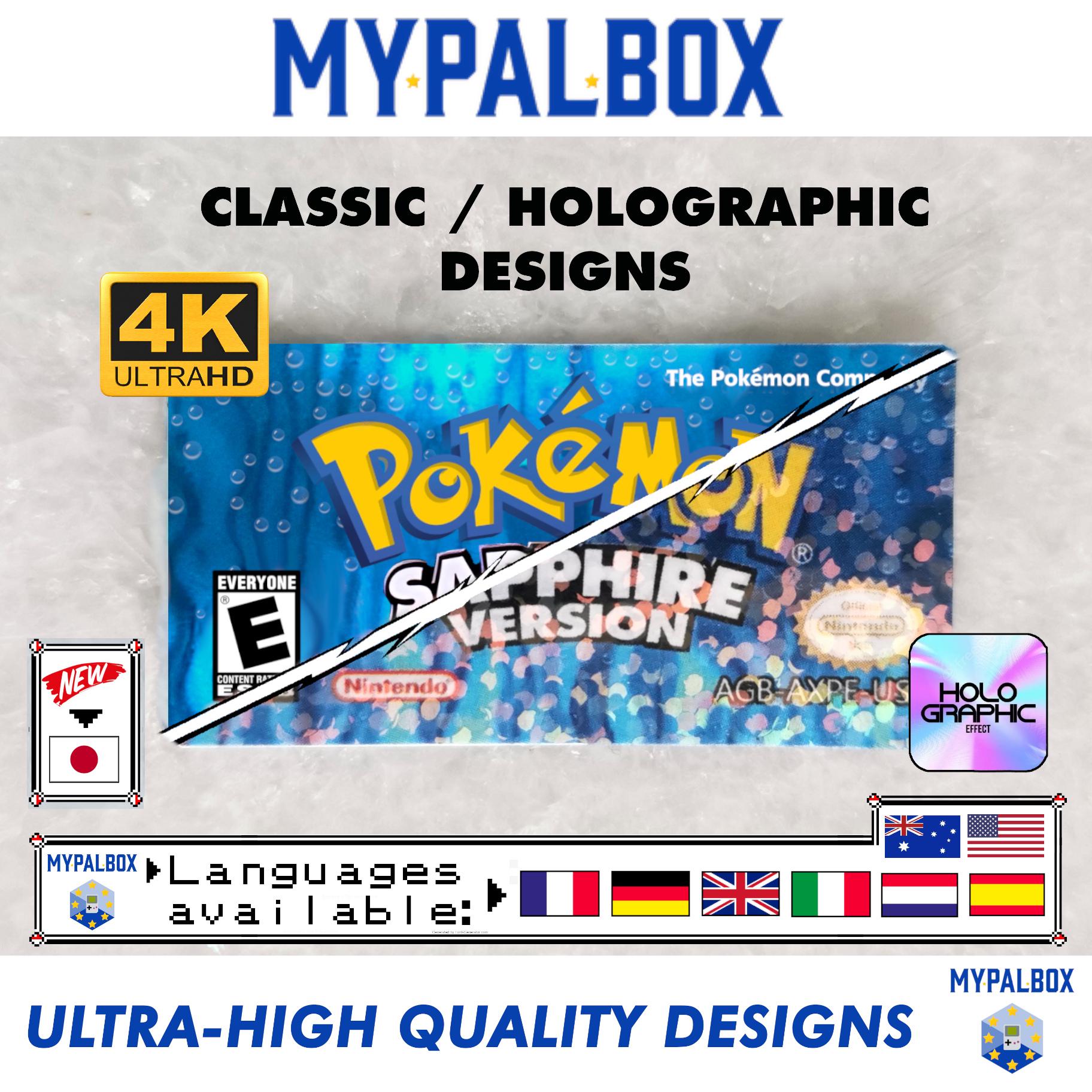 Étiquette de remplacement Pokémon Saphir GBA, vue 4