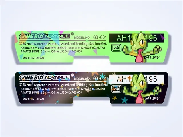 Pokémon Holo (Gen 3) Custom Shell Label for Game Boy Advance