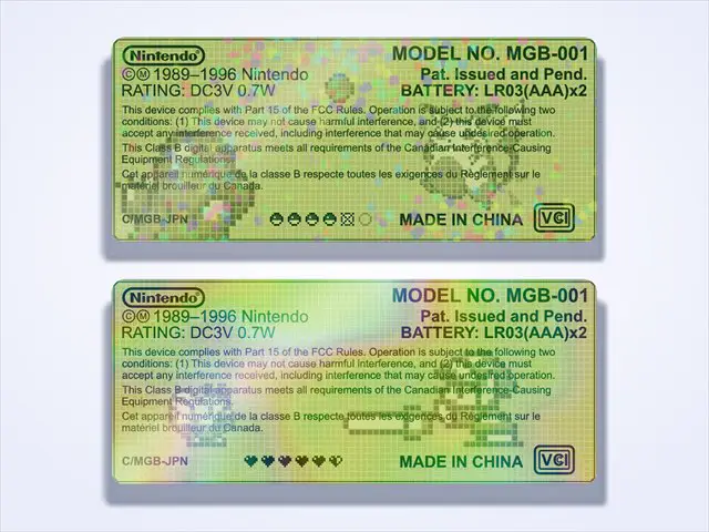 Game Boy Classics Custom Shell Label for Game Boy Pocket
